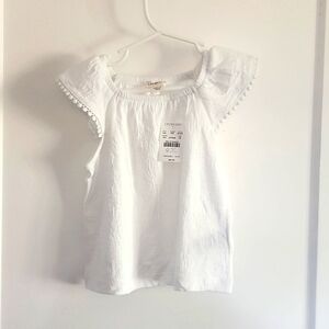 NWT J. Crew Crewcuts White girls blouse size XS 4-5